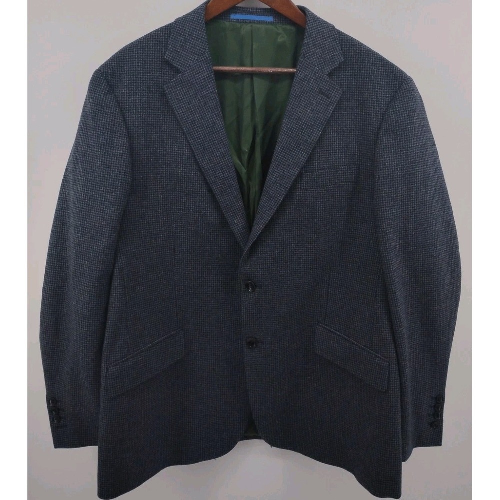 Charles Tyrwhitt Blue Hounds Tooth Blazer 46 R Classic Fit